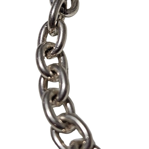 Letter K Charm Bracelet Silver Tone Chain LInk Minimalist Fashion Jewelry Women - Picture 4 of 5